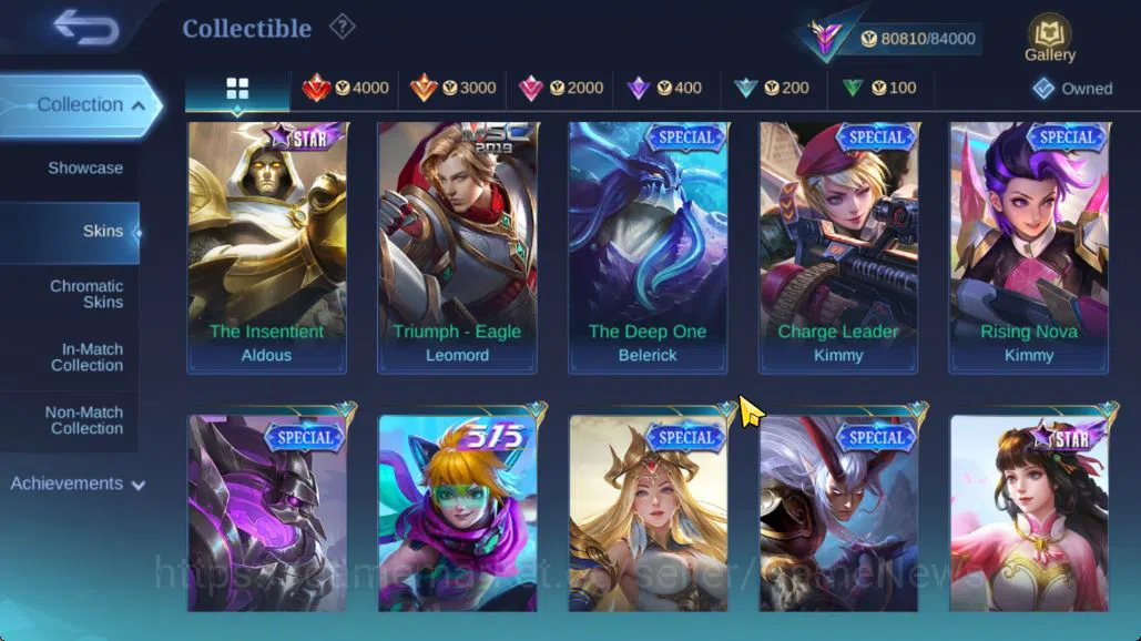 Mobile Legends: Bang Bang Accounts Hero 132|Skin 310|High Glory 65|Gusion Legend,Prim image 16