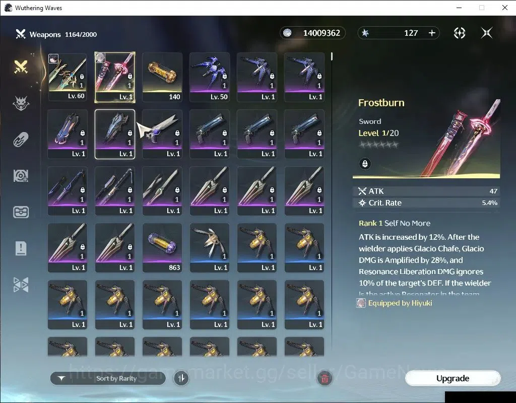 Wuthering Waves Accounts NA | UL 47 | 122 Lustrous | 1 Limited | Hiyuki R4  image 5