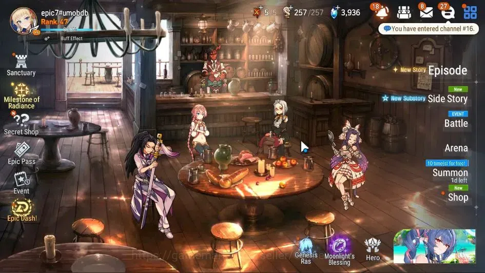 Epic Seven Accounts Mid-Tier Global UnVerif|6 ML(WOTM tenebria,SP Politis,DD Ray,Etc)+Ab Fumyr,Ivana,TA Coli,etc|Poh ON|3,9K 1