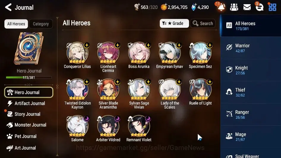 Epic Seven Accounts ASIA|13 ML(LOTScales,BArunka,Salome,RueleLight,Etc image 6