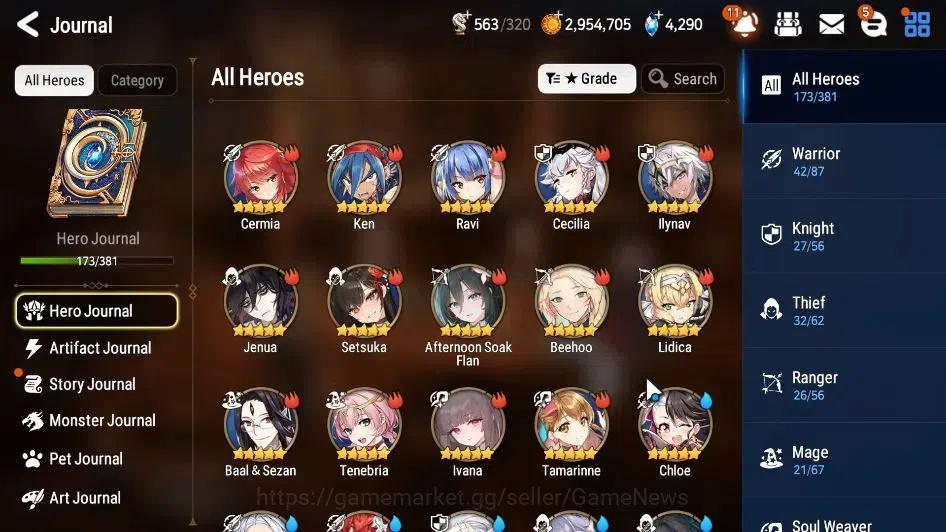 Epic Seven Accounts ASIA|13 ML(LOTScales,BArunka,Salome,RueleLight,Etc image 7