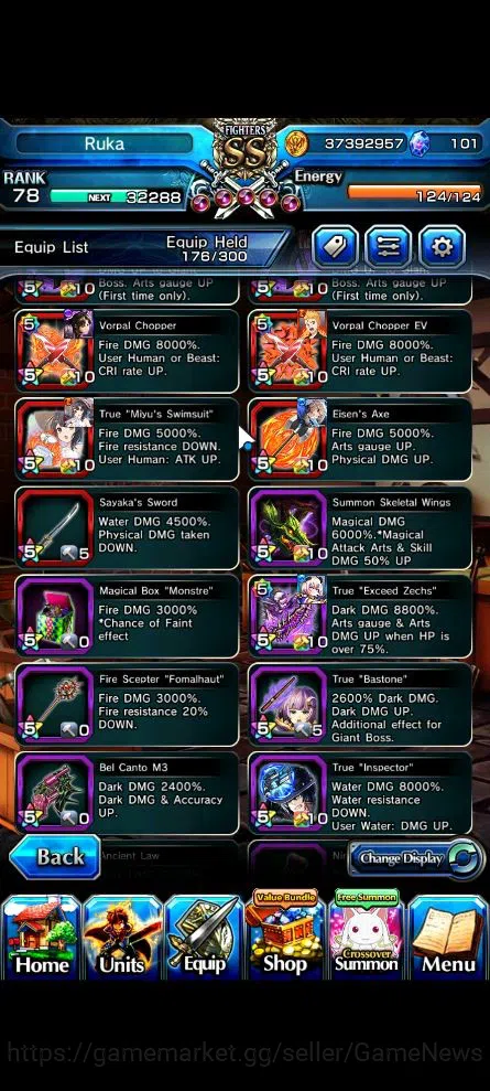 Grand Summoners Accounts Global|Rank 78|Starter|11 Ascend|UP RoyTW,Summer M image 15