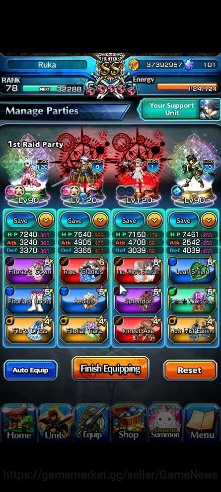 Grand Summoners Accounts Global|Rank 78|Starter|11 Ascend|UP RoyTW,Summer M image 3