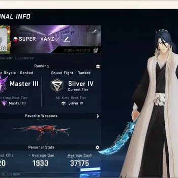 Blood Strike Accounts Others ASIA | 1 Ultra Melee: Dual Blades-Frozen Rebirth|1 Bleach Striker|1 OPM Vehicle|6 Ultra