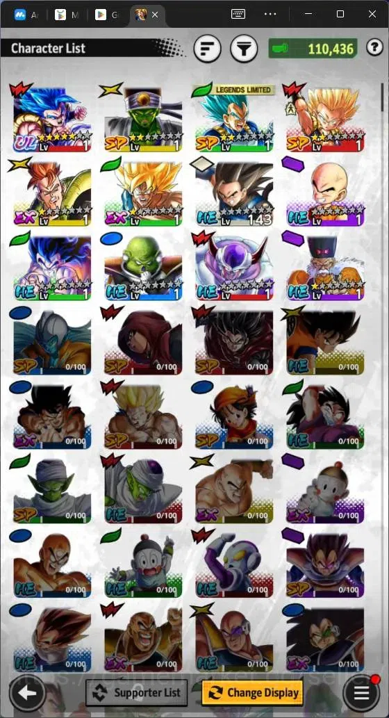 Dragon Ball Legends Accounts Android | Lvl 1 |110K Total Power | 103 CC | 1 UL  image 7