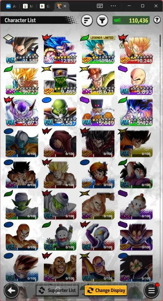 Dragon Ball Legends Accounts Android | Lvl 1 |110K Total Power | 103 CC | 1 UL  image 8
