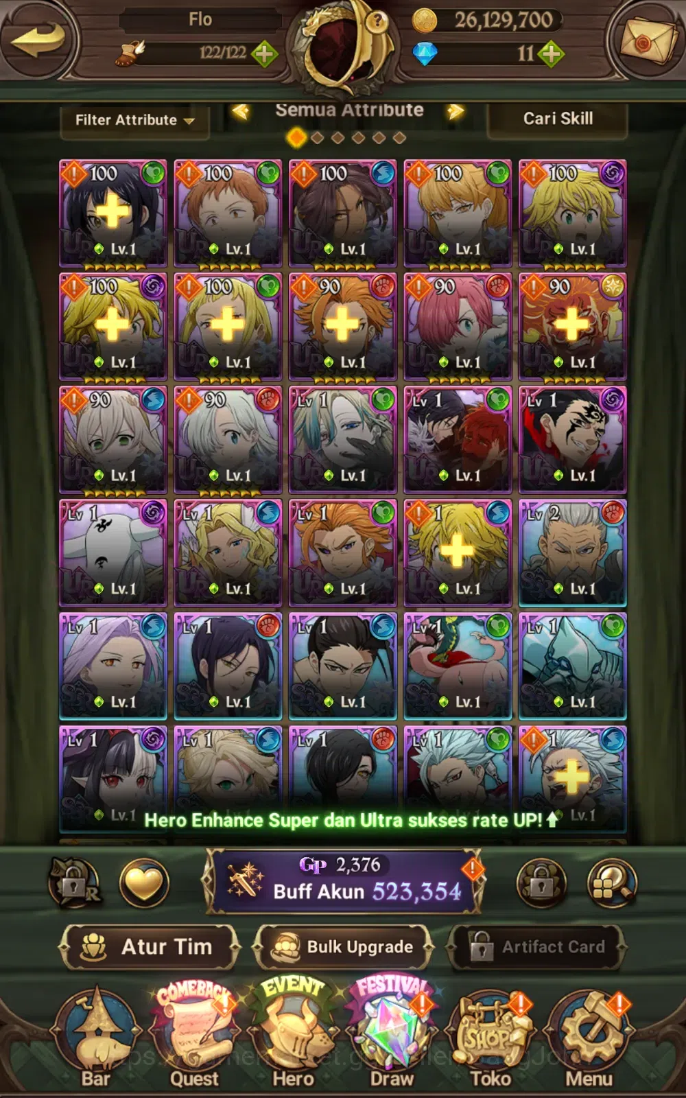 The Seven Deadly Sins: Grand Cross Accounts ASIA| Salos 2/6,  Merlin Esca ,ODK ,Chaos Arthur,  image 3