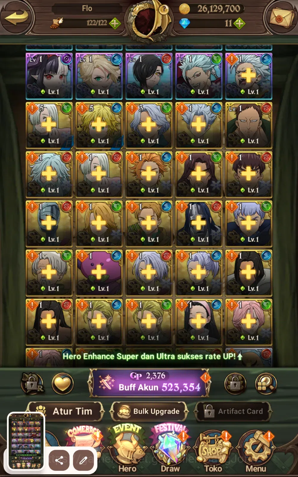 The Seven Deadly Sins: Grand Cross Accounts ASIA| Salos 2/6,  Merlin Esca ,ODK ,Chaos Arthur,  image 4