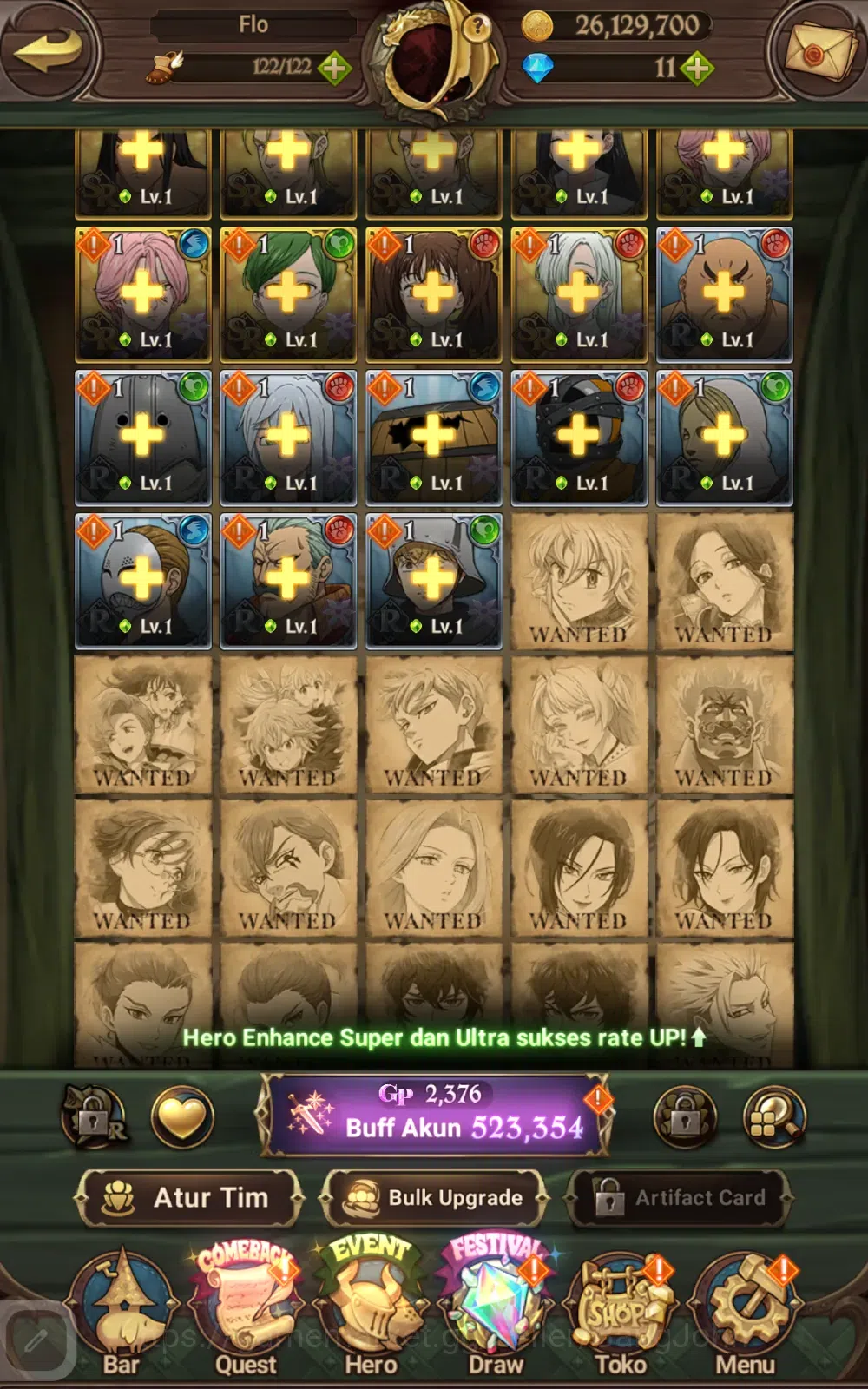 The Seven Deadly Sins: Grand Cross Accounts ASIA| Salos 2/6,  Merlin Esca ,ODK ,Chaos Arthur,  image 5
