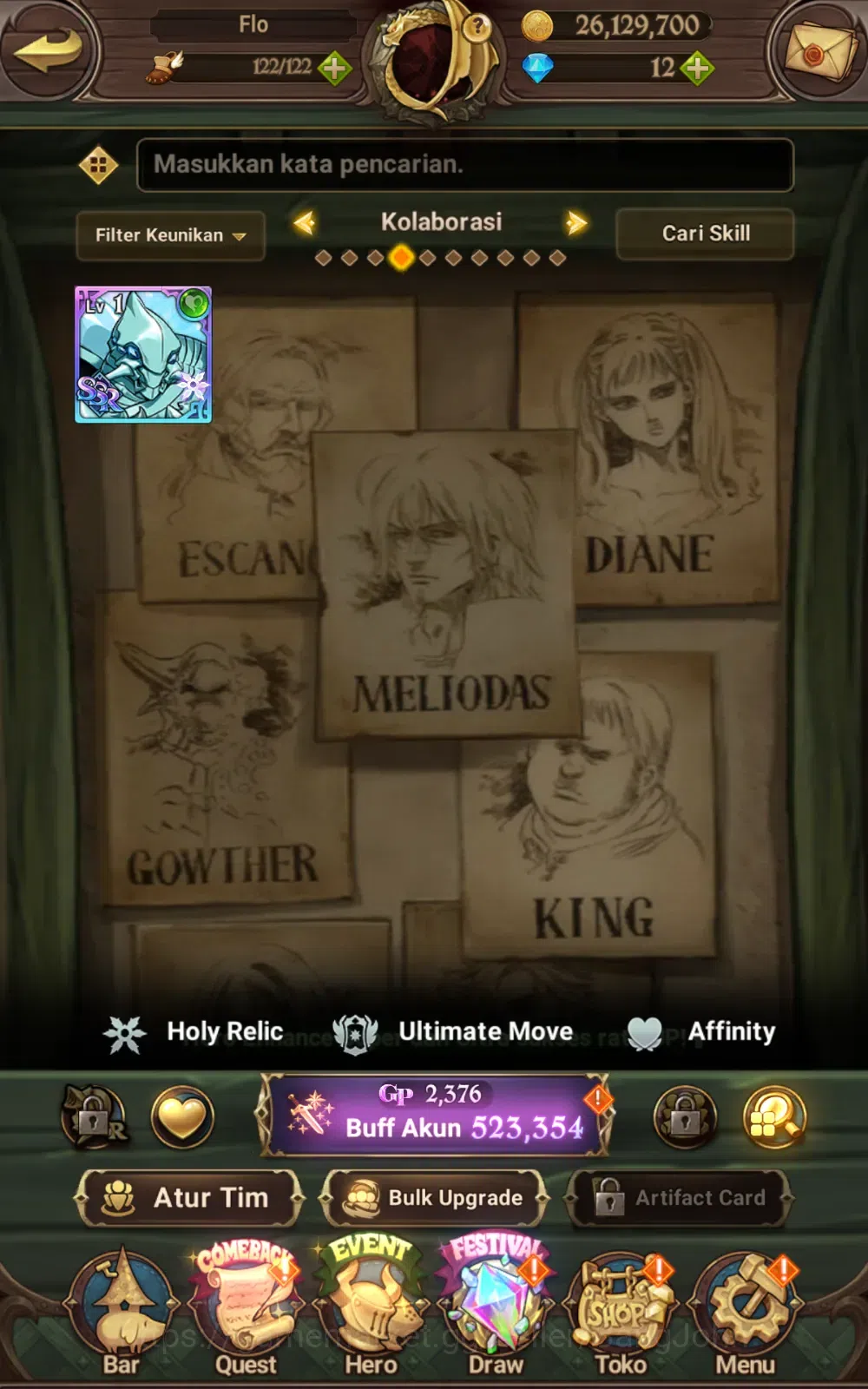 The Seven Deadly Sins: Grand Cross Accounts ASIA| Salos 2/6,  Merlin Esca ,ODK ,Chaos Arthur,  image 6