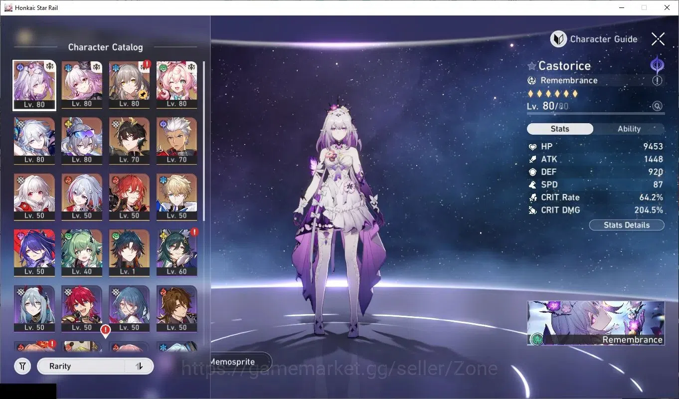 Honkai Star Rail Accounts Others ASIA|TL69|11 Limited Char+12 5*Weapon|Prem Team Castorice+Siwol (Evernight, Yaoguang 2