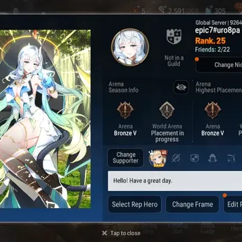 Epic Seven Accounts Starter Global Unverif|Starter|6ML(Zio,Belian,Notos,LCBellona,MA Ken Etc.)|PoH+Bless ON|SS 1.2K|Abyss
