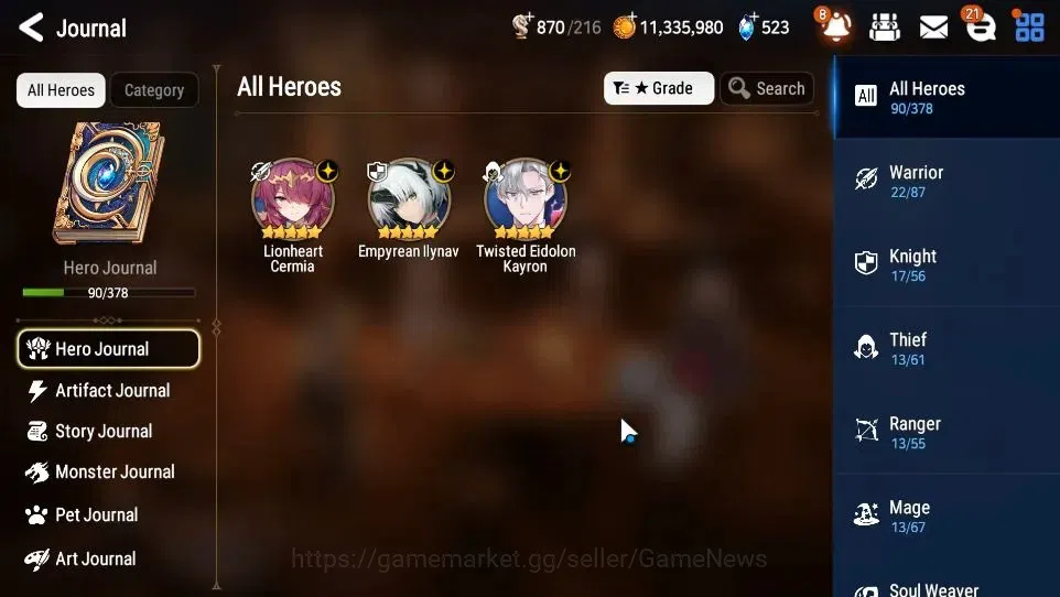 Epic Seven Accounts GLOBAL Unverif|New Era|3 ML(Empyrean Ilynav,TE Kay image 6