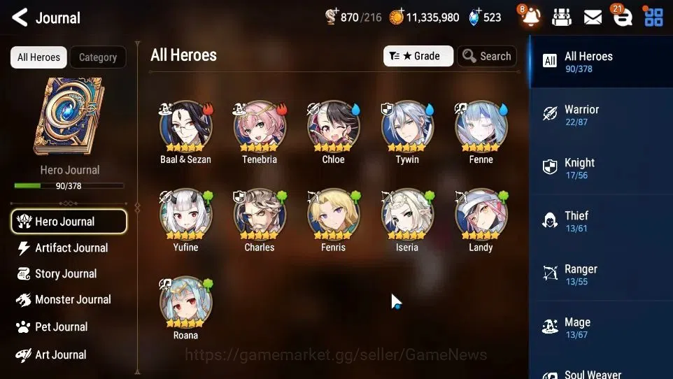 Epic Seven Accounts GLOBAL Unverif|New Era|3 ML(Empyrean Ilynav,TE Kay image 7