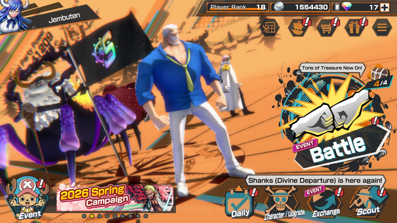 One Piece Bounty Rush Others Global | 5EX | KOTP Gol D.Roger,4emperor Monkey D. image 1