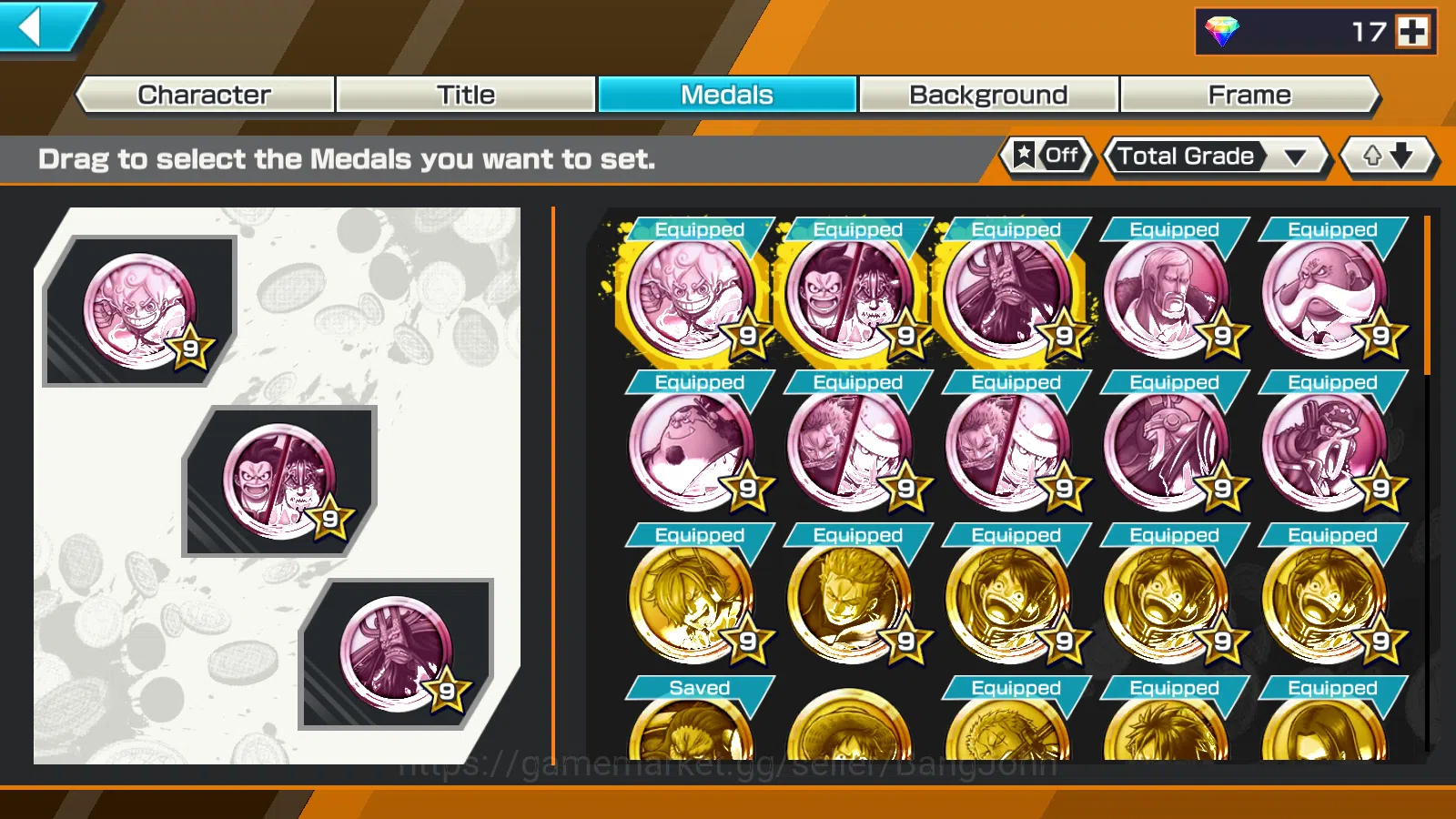 One Piece Bounty Rush Accounts Others Global | 5EX | KOTP Gol D.Roger,4emperor Monkey D.Luffy,BB Kuzan, 5elders Saturn,LH 2