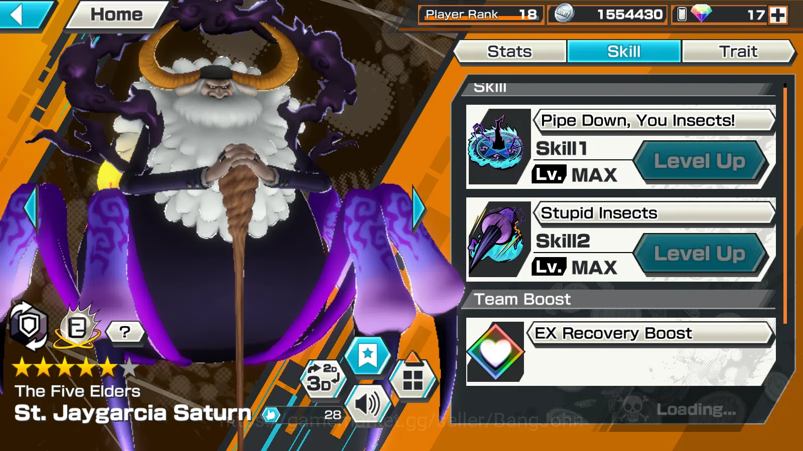 One Piece Bounty Rush Accounts Others Global | 5EX | KOTP Gol D.Roger,4emperor Monkey D.Luffy,BB Kuzan, 5elders Saturn,LH 9