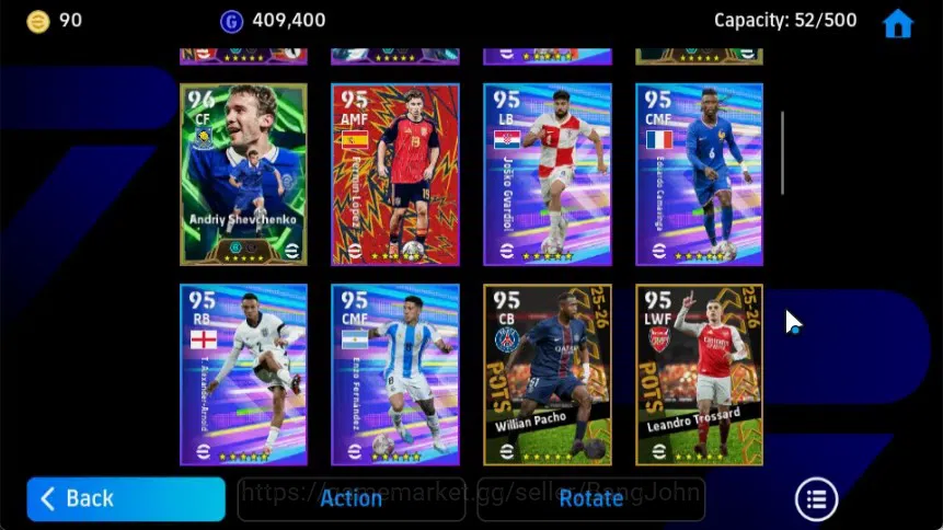 eFootball Accounts Mobile|PW 3074|K.Kvaratskhella BigT,Erling Haaland image 4