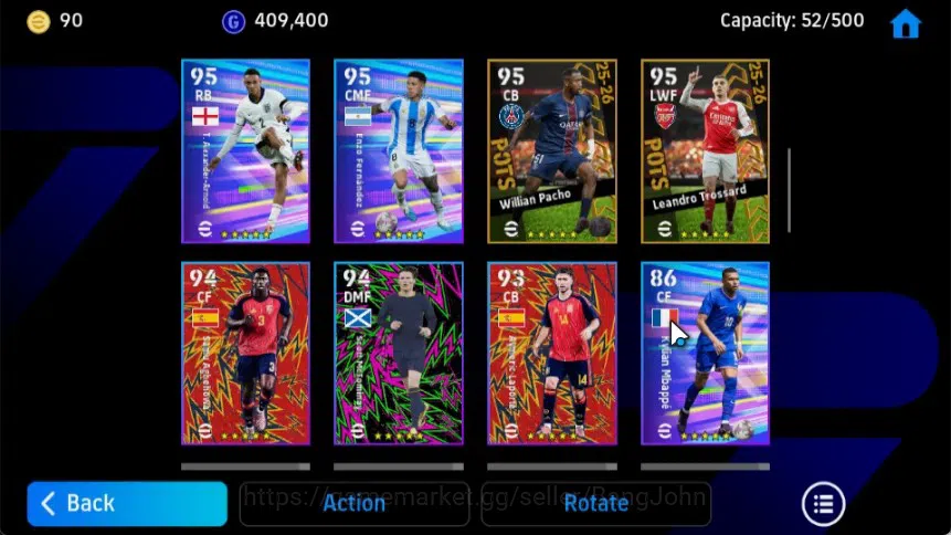 eFootball Accounts Mobile|PW 3074|K.Kvaratskhella BigT,Erling Haaland image 5
