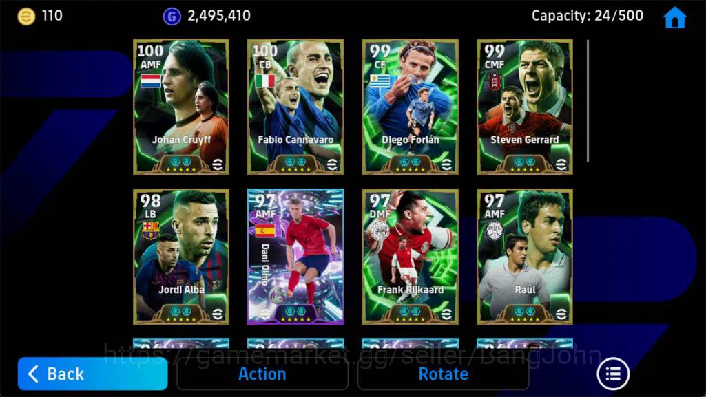 eFootball Accounts Android,Pwr 3184,cruyff epc,D forlan epc,S gerrard image 5