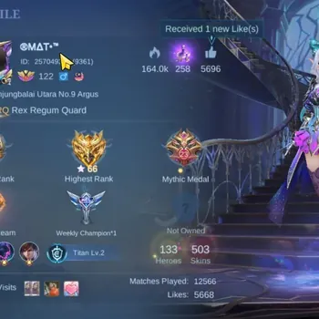 Mobile Legends: Bang Bang Accounts Rare Skin Hero 133|Skin 503|Gusion Legend|Recall Seal of Anvil|Selena Zenith,Lukas