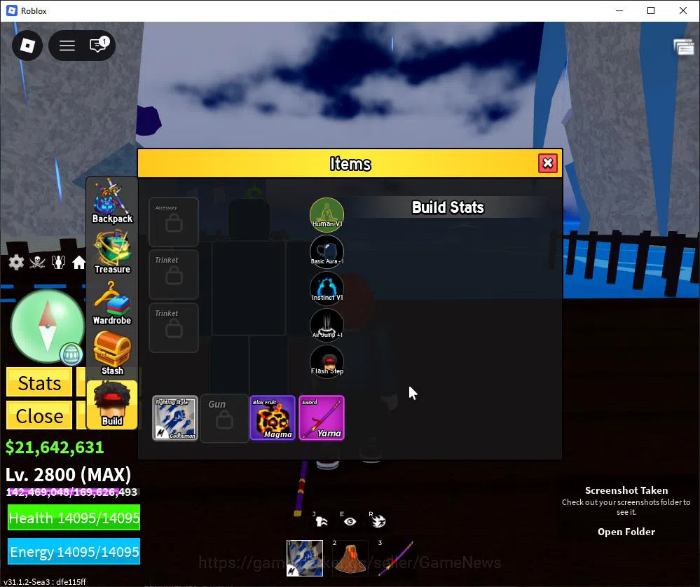 Roblox Accounts Blox Fruit |Lv Max + Magma, GodHuman |21M Beli 42K Frag| 1 Myth Weap 1 Myth Fruit |Human V1|Unverif(RBL949) 8