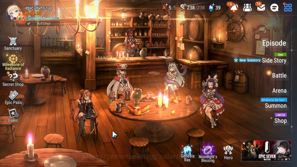Epic Seven Accounts Starter GLOBAL Unverif|Starter|4 ML(LOT Scales, Harsetti, etc)+ TA Coli ,etc|Poh+Bles ON|6,2K SStone+1,5