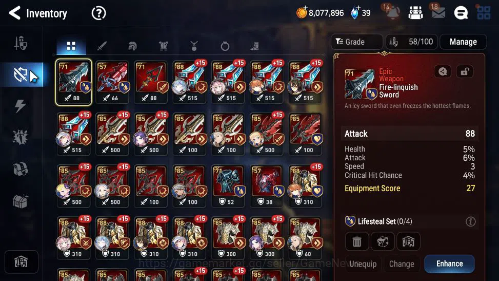 Epic Seven Accounts Starter GLOBAL Unverif|Starter|4 ML(LOT Scales, Harsetti, etc)+ TA Coli ,etc|Poh+Bles ON|6,2K SStone+1,5 14