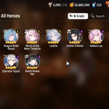 Epic Seven Accounts Limited Hero GLOBAL UnVerif|New Era|7 ML(Lisette,AB Vildred,WOT Tenebria,Etc)+Aram,TA Coli,AW