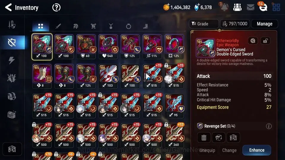Epic Seven Accounts GLOBAL|UnVerif|15 ML(BArunka,RueleofLight)Setsuka, image 19