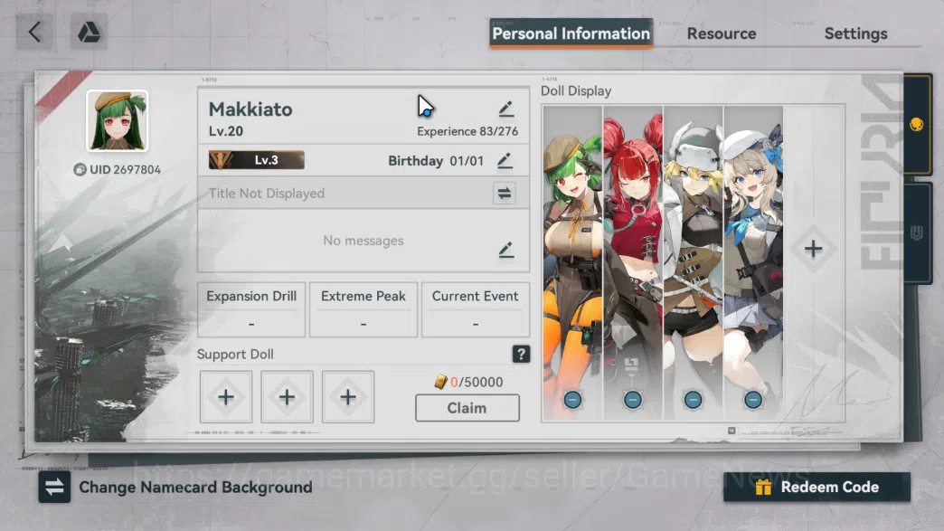 Girls' Frontline Accounts GlobalDarkwinter | Starter Belka,Faye,MosinNagant, image 9