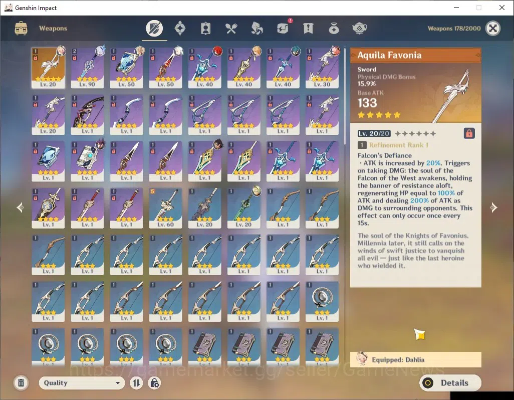 Genshin Impact Accounts ASIA|AR 52|3 Limited + 1 (*5 Weapon)|Skirk,Flins,S image 5