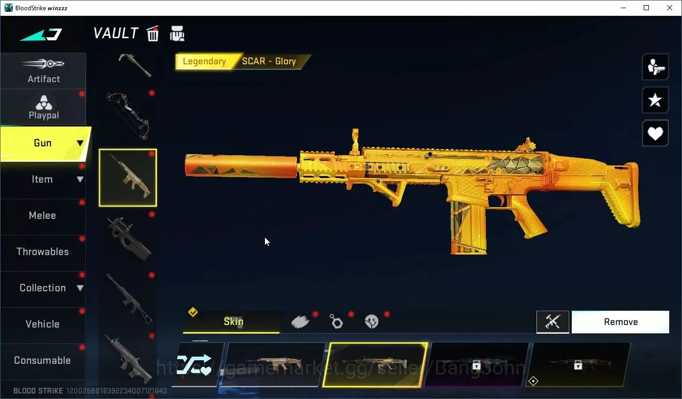 Blood Strike Accounts Collab Skin ASIA |Melee Katana-Ronin|2 Collab: Kar98k,OBZ95 (7DS)|2 Limited|2 Ultra|9 Legendary Gun|2 12