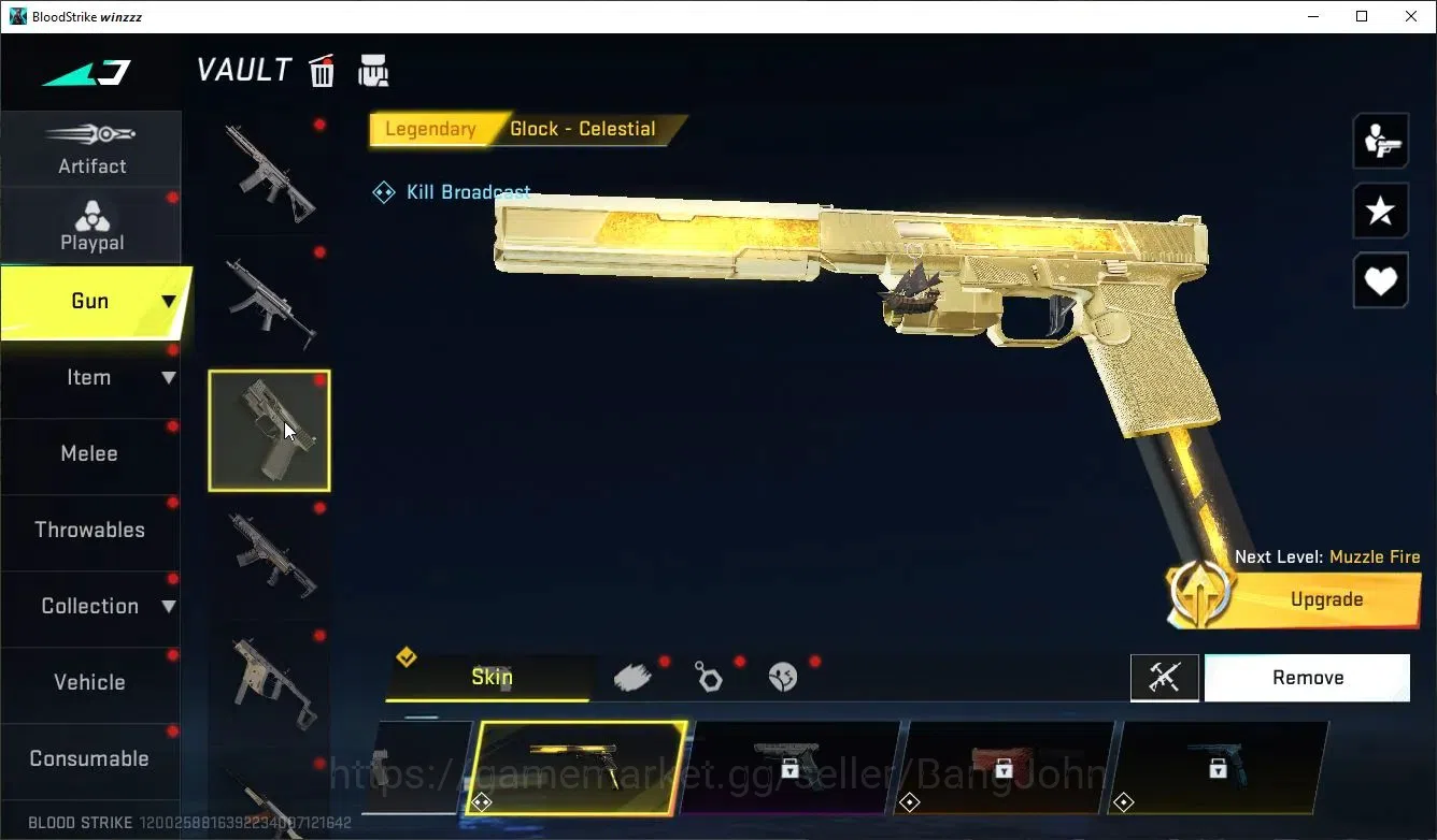 Blood Strike Accounts Collab Skin ASIA |Melee Katana-Ronin|2 Collab: Kar98k,OBZ95 (7DS)|2 Limited|2 Ultra|9 Legendary Gun|2 4