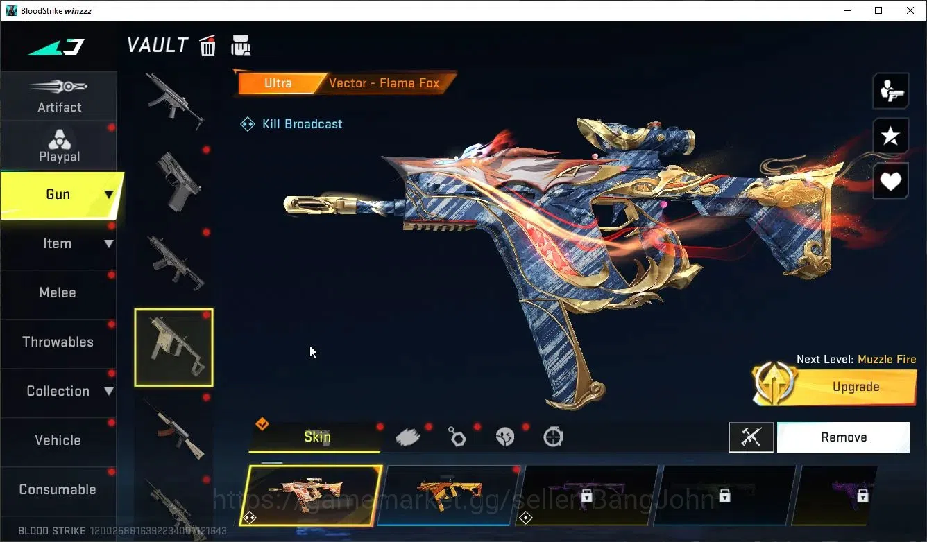 Blood Strike Accounts Collab Skin ASIA |Melee Katana-Ronin|2 Collab: Kar98k,OBZ95 (7DS)|2 Limited|2 Ultra|9 Legendary Gun|2 6