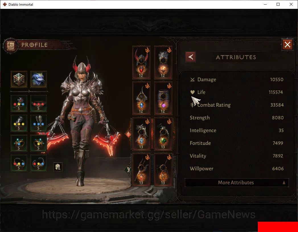 Diablo Immortal Accounts SEA-Verathiel|Lv60(504)|Demon Hunter|CR 33k|Reso 3 image 11