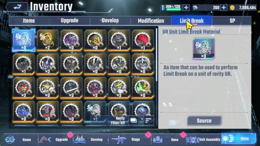 SD Gundam G Generation ETERNAL Accounts [Global] 35 UR 8 Limit (Hi-Nu MLB, Barbatos Lupus  image 19