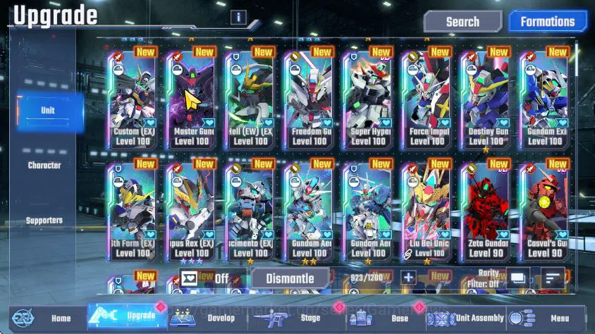 SD Gundam G Generation ETERNAL Accounts [Global] 35 UR 8 Limit (Hi-Nu MLB, Barbatos Lupus  image 2