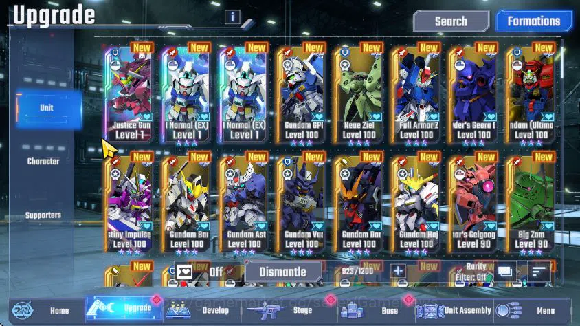 SD Gundam G Generation ETERNAL Accounts [Global] 35 UR 8 Limit (Hi-Nu MLB, Barbatos Lupus  image 3