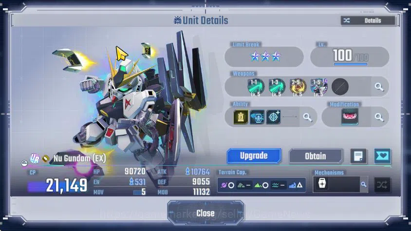 SD Gundam G Generation ETERNAL Accounts [Global] 35 UR 8 Limit (Hi-Nu MLB, Barbatos Lupus  image 8