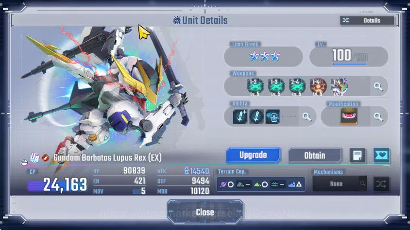 SD Gundam G Generation ETERNAL Accounts [Global] 35 UR 8 Limit (Hi-Nu MLB, Barbatos Lupus  image 9