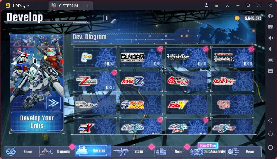 SD Gundam G Generation ETERNAL Accounts Global| rank 34, 170 dm, 12 UR unit, 10 char, 10 s image 11