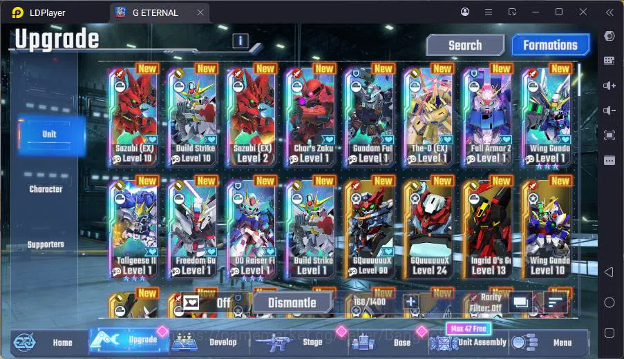 SD Gundam G Generation ETERNAL Accounts Global| rank 34, 170 dm, 12 UR unit, 10 char, 10 s image 2