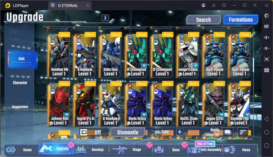 SD Gundam G Generation ETERNAL Accounts Global| rank 34, 170 dm, 12 UR unit, 10 char, 10 s image 5