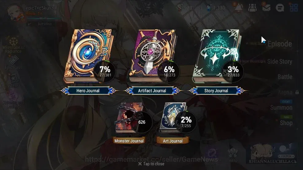 Epic Seven Accounts GLOBAL Unverif|New Era|2 ML(Rhiana & Luciel,Silver image 3
