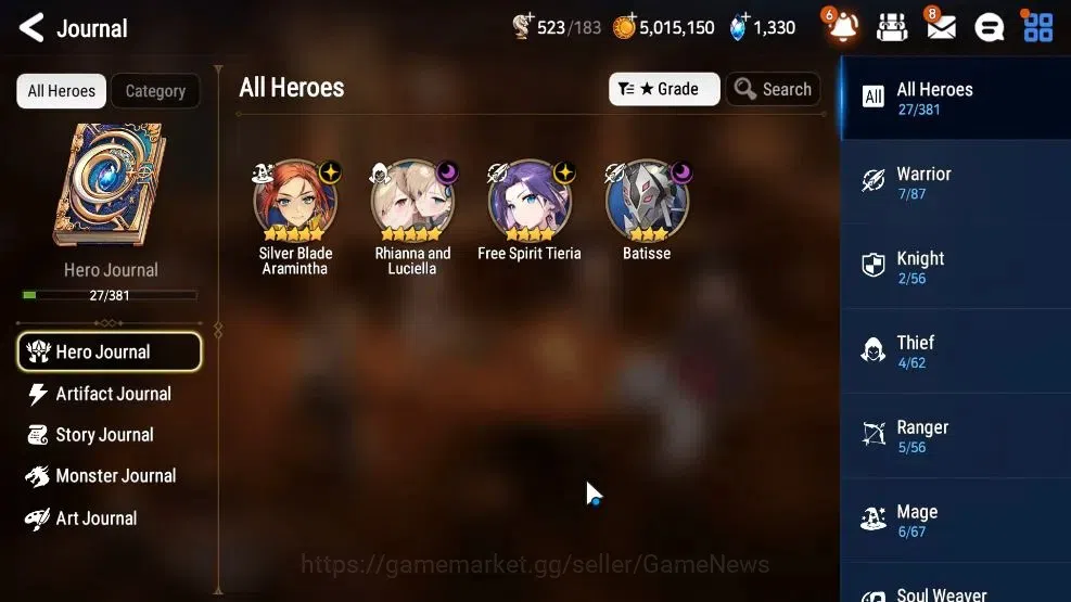 Epic Seven Accounts GLOBAL Unverif|New Era|2 ML(Rhiana & Luciel,Silver image 6