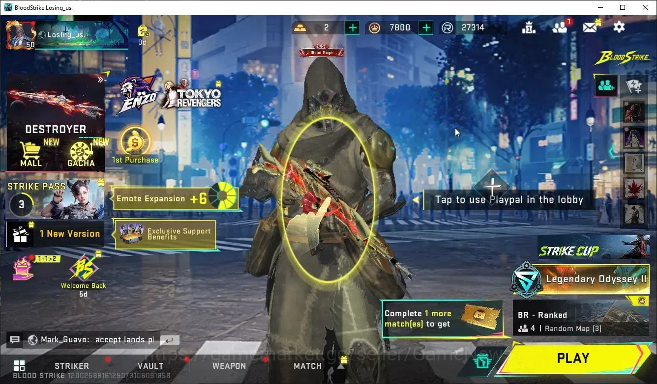 Blood Strike Accounts ASIA|Collab 7DS AK47,Karl98,BLEACH Byakuya,AOT-KAG image 1