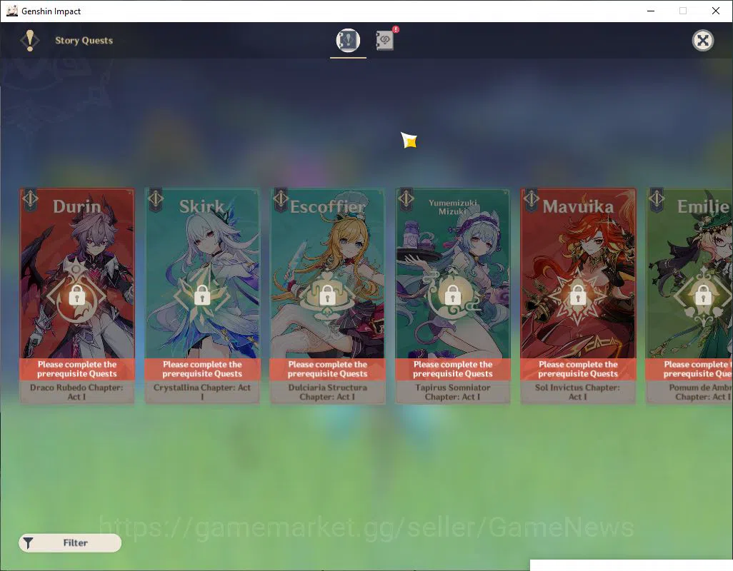 Genshin Impact Accounts Mid Game ASIA|AR 34|3 limited +28(*4Character)|Hutao,Xhongli,Xianyun(Keqing,Diluc)|Mc 11