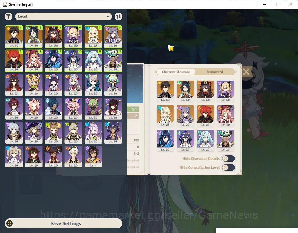 Genshin Impact Accounts Mid Game ASIA|AR 34|3 limited +28(*4Character)|Hutao,Xhongli,Xianyun(Keqing,Diluc)|Mc 2