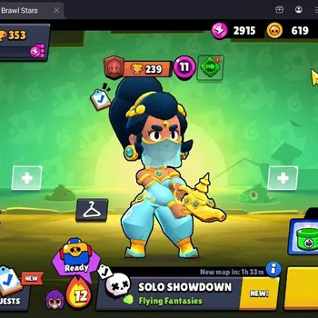 Brawl Stars Accounts Trophy 353 | 3 Max (Shelly,Edgar,Jae Yong-HC) | 9 Brawler | 2443 Bling | 21 Gems | ProtectOff |Check SS